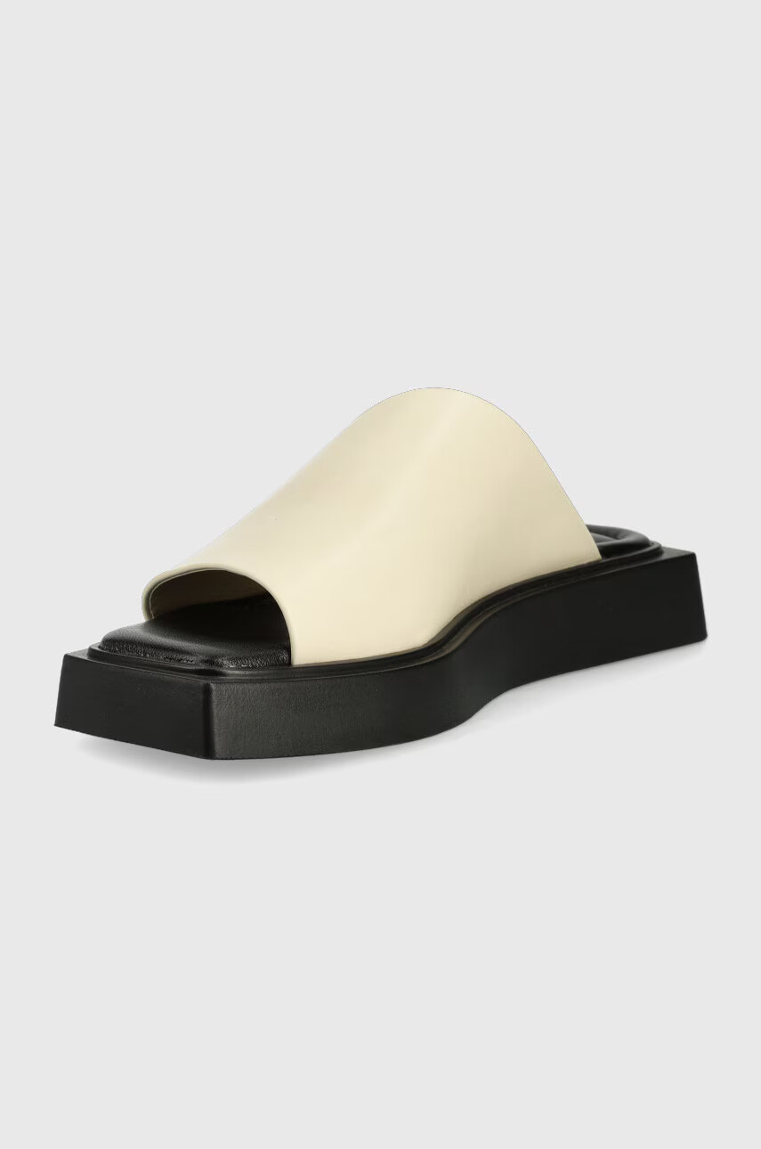 Vagabond Shoemakers Кожени чехли Evy в бежово с платформа - Pepit.bg