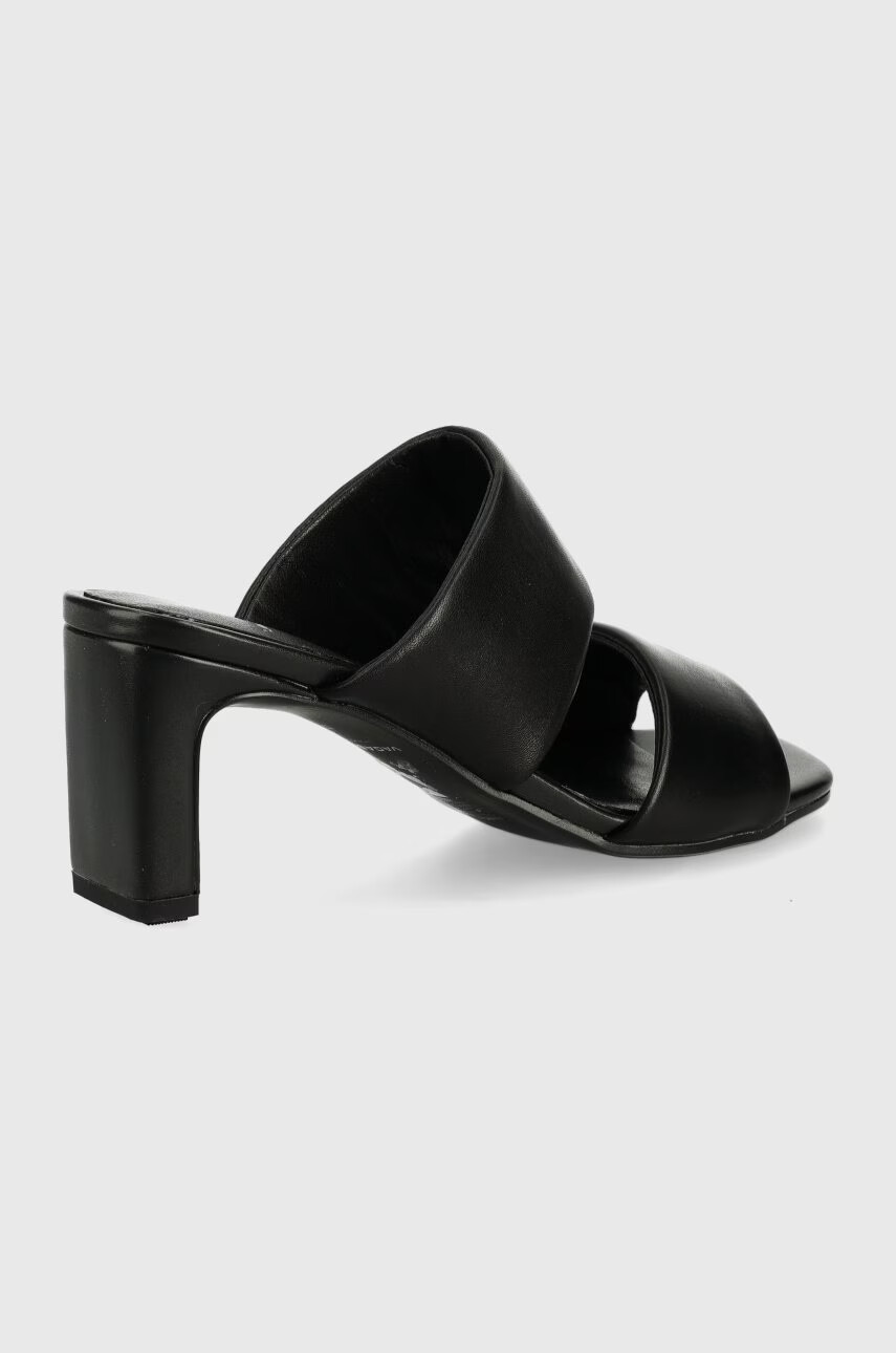 Vagabond Shoemakers Кожени чехли Luisa в черно с висок ток - Pepit.bg