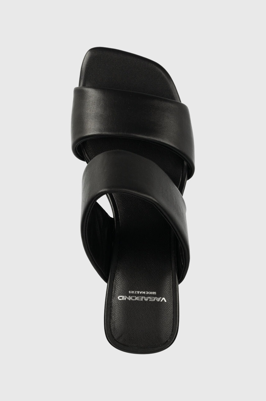 Vagabond Shoemakers Кожени чехли Luisa в черно с висок ток - Pepit.bg