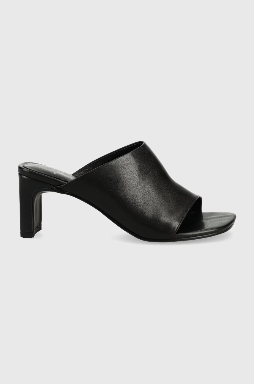 Vagabond Shoemakers Кожени чехли Luisa в черно с висок ток - Pepit.bg