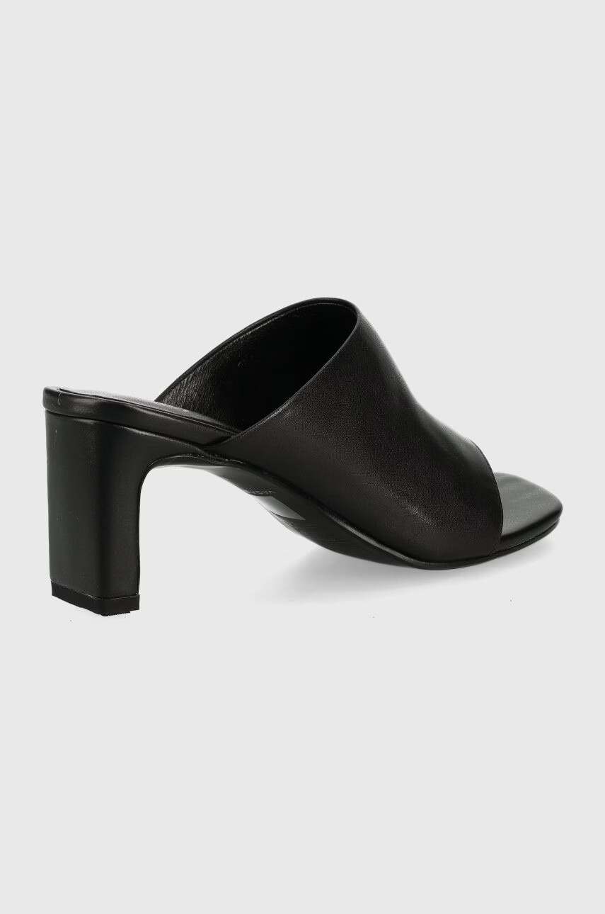Vagabond Shoemakers Кожени чехли Luisa в черно с висок ток - Pepit.bg