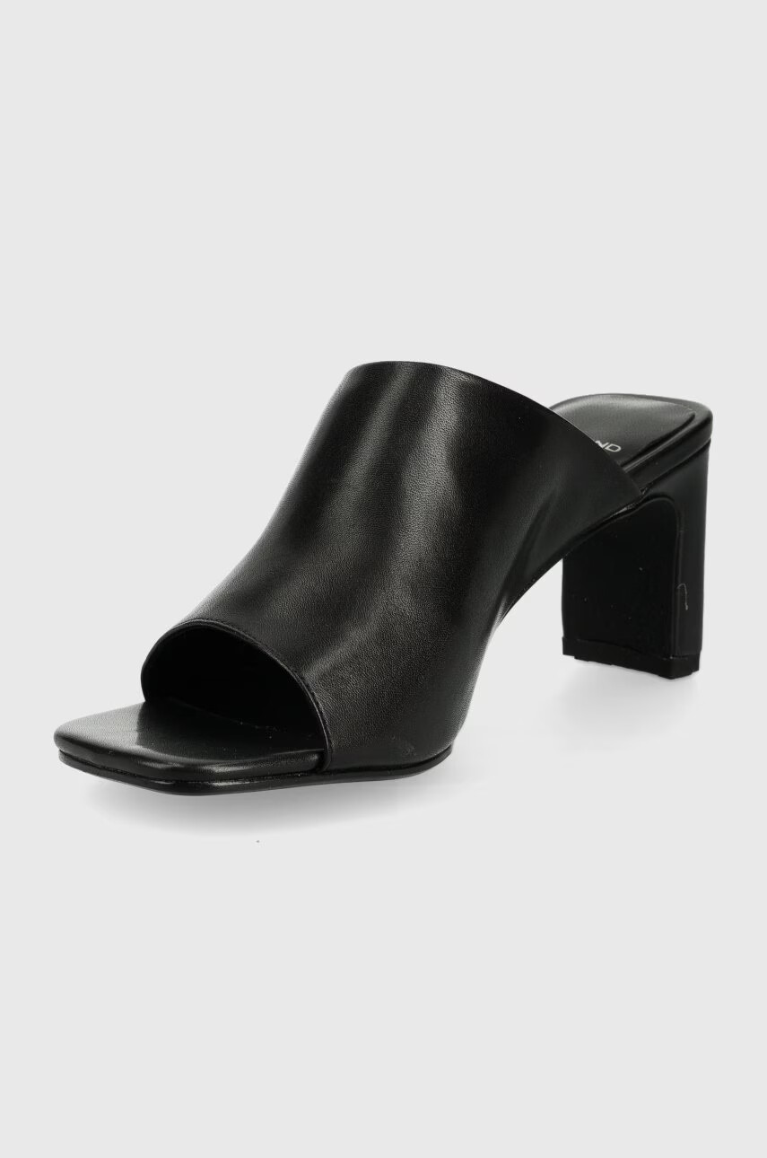Vagabond Shoemakers Кожени чехли Luisa в черно с висок ток - Pepit.bg