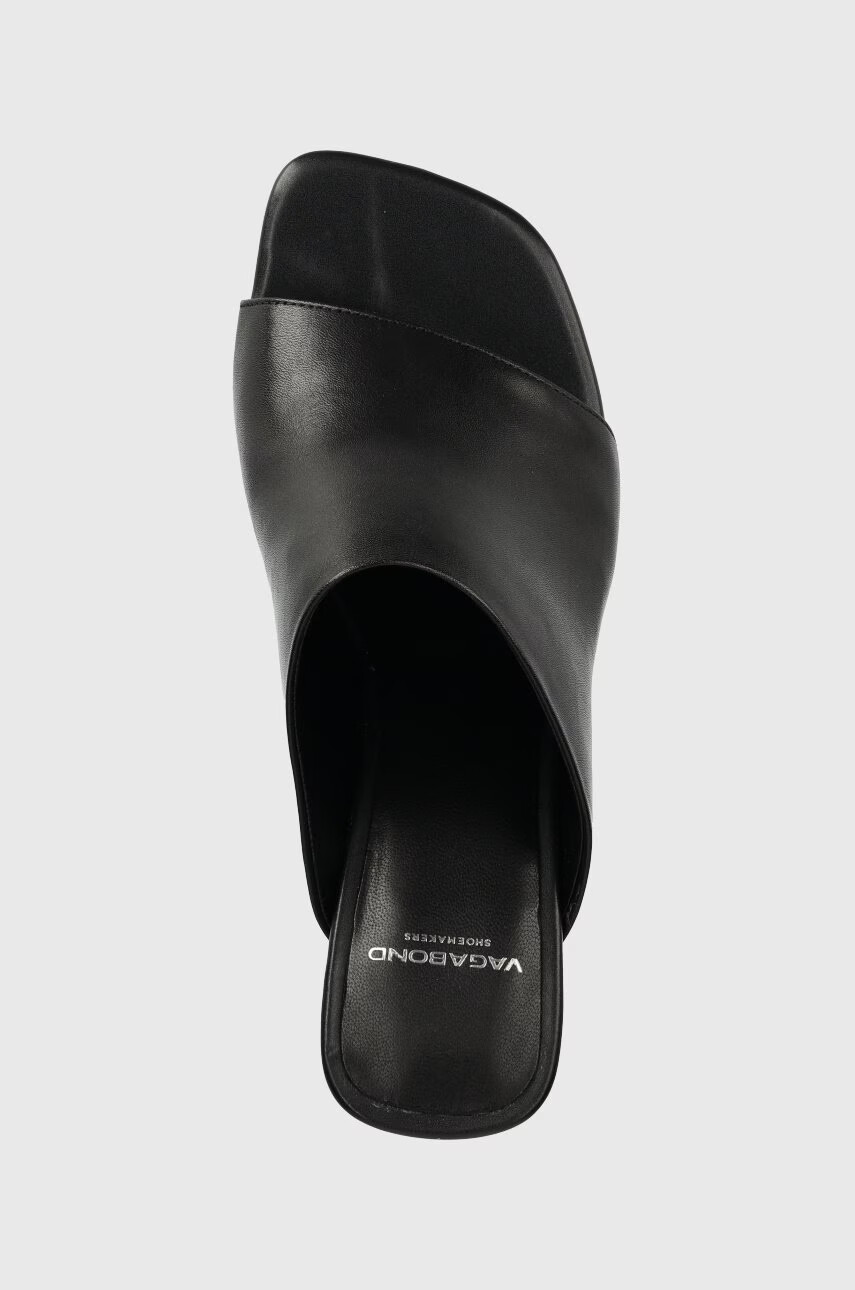 Vagabond Shoemakers Кожени чехли Luisa в черно с висок ток - Pepit.bg