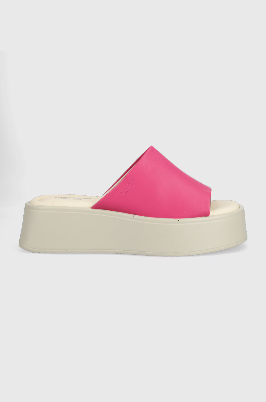 Vagabond Shoemakers Кожени чехли Courtney в лилаво с платформа - Pepit.bg
