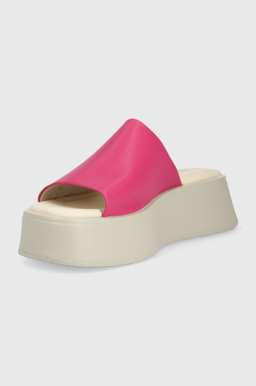 Vagabond Shoemakers Кожени чехли Courtney в лилаво с платформа - Pepit.bg
