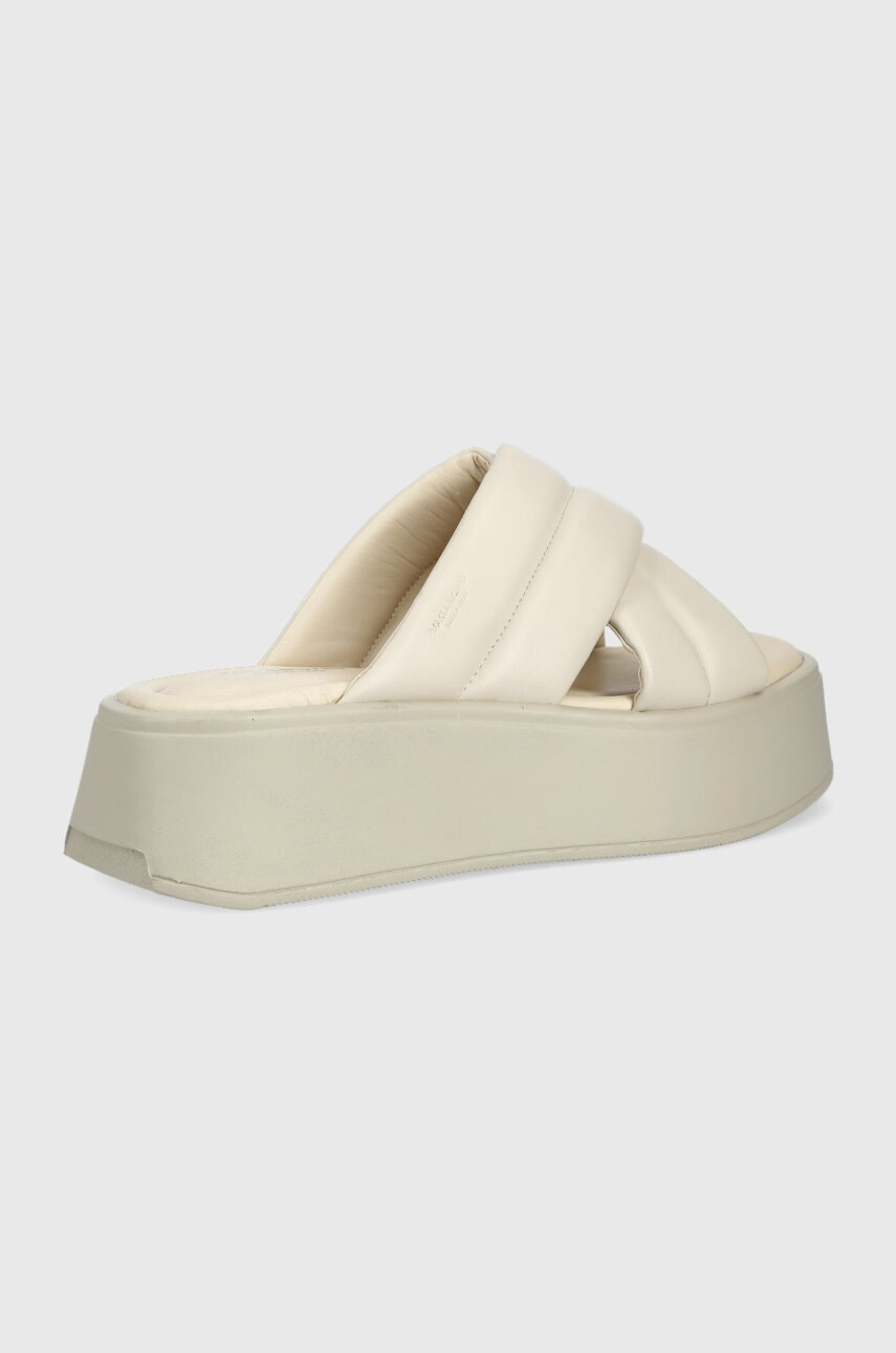 Vagabond Shoemakers Кожени чехли Courtney в бежово с платформа - Pepit.bg