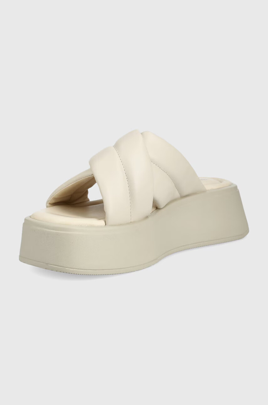 Vagabond Shoemakers Кожени чехли Courtney в бежово с платформа - Pepit.bg