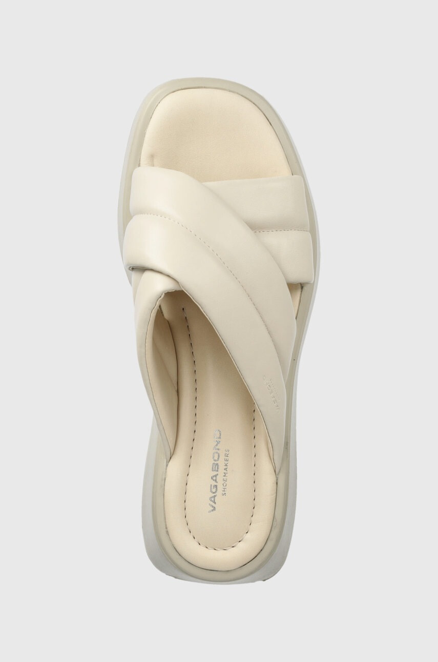 Vagabond Shoemakers Кожени чехли Courtney в бежово с платформа - Pepit.bg