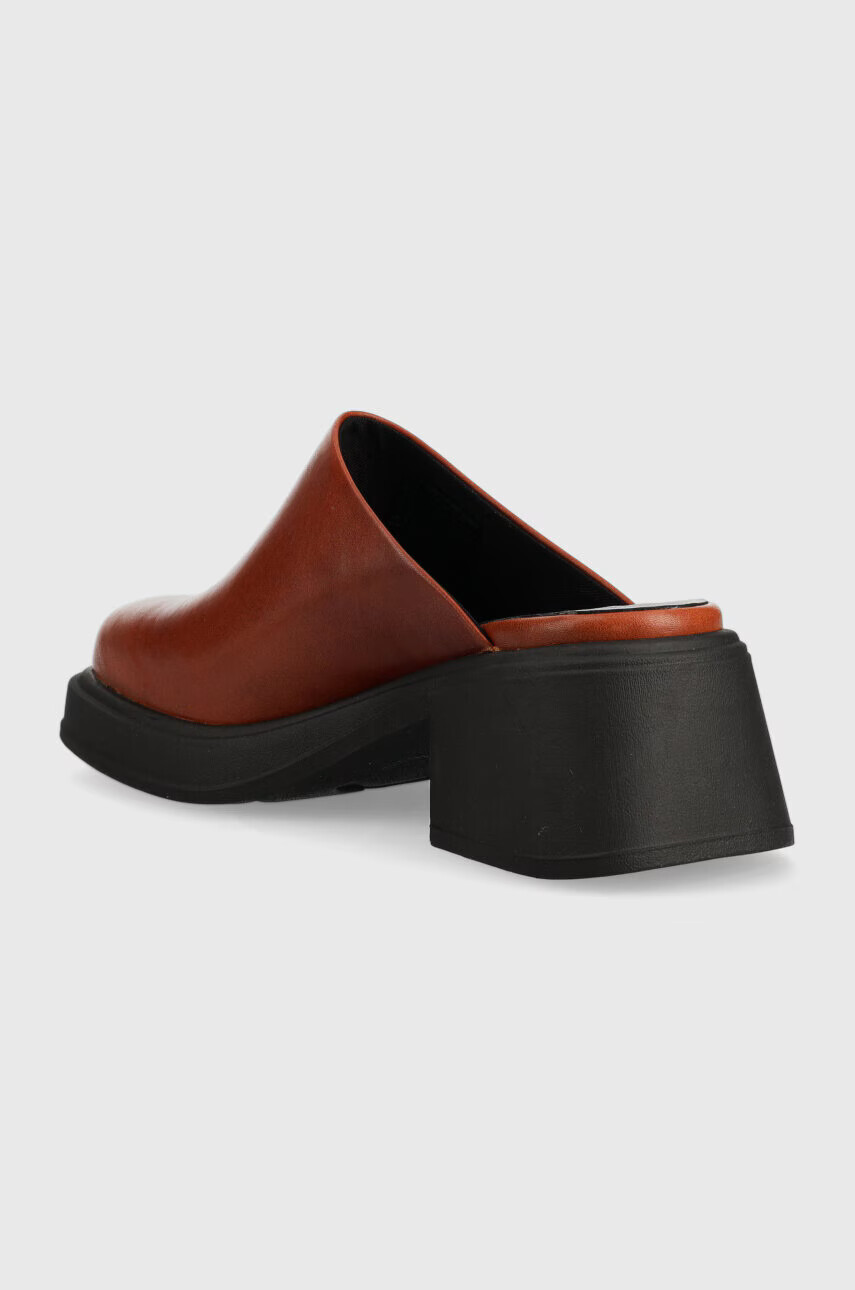 Vagabond Shoemakers Кожени чехли DORAH в кафяво с висок ток - Pepit.bg