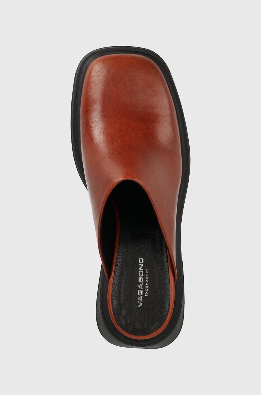 Vagabond Shoemakers Кожени чехли DORAH в кафяво с висок ток - Pepit.bg