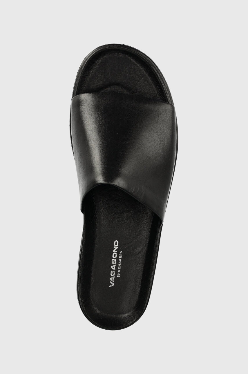 Vagabond Shoemakers Кожени чехли Erin в черно с платформа - Pepit.bg