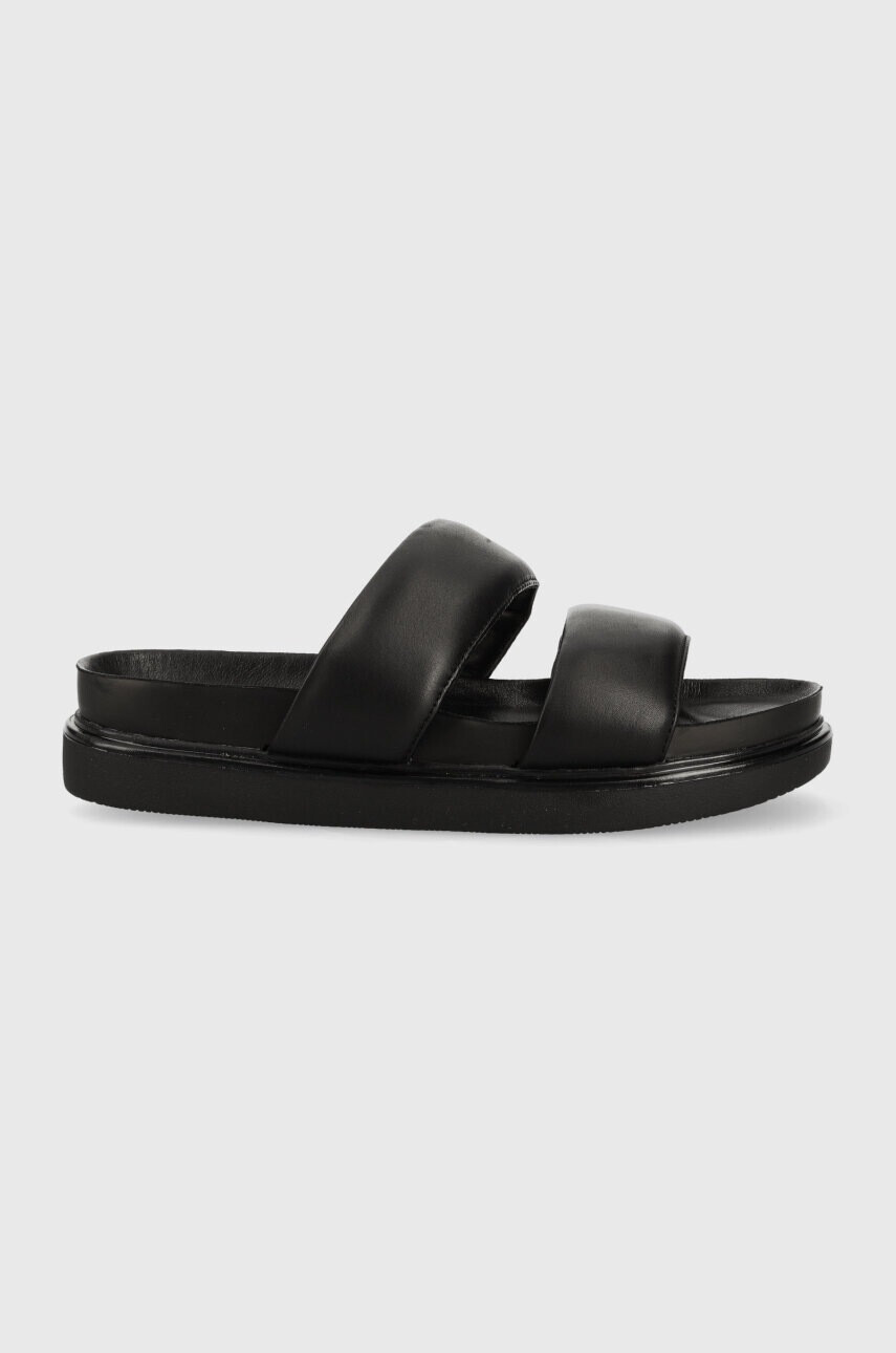 Vagabond Shoemakers Кожени чехли ERIN в черно с платформа - Pepit.bg