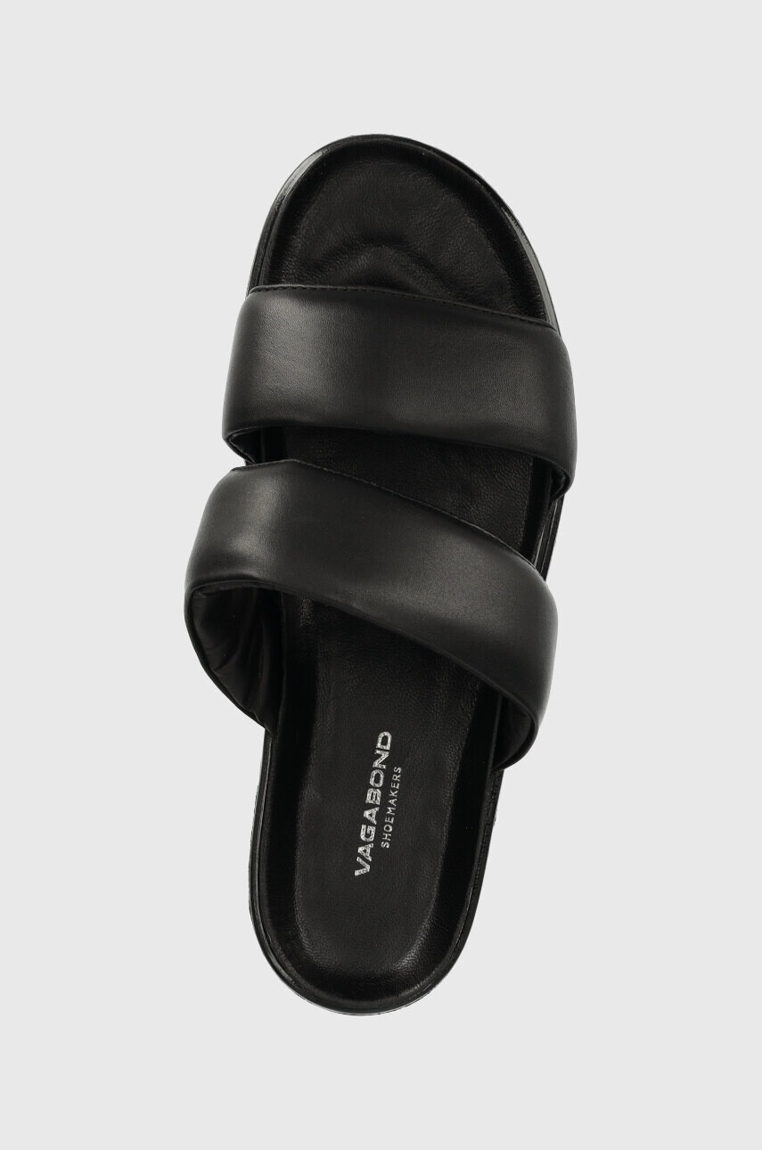 Vagabond Shoemakers Кожени чехли ERIN в черно с платформа - Pepit.bg