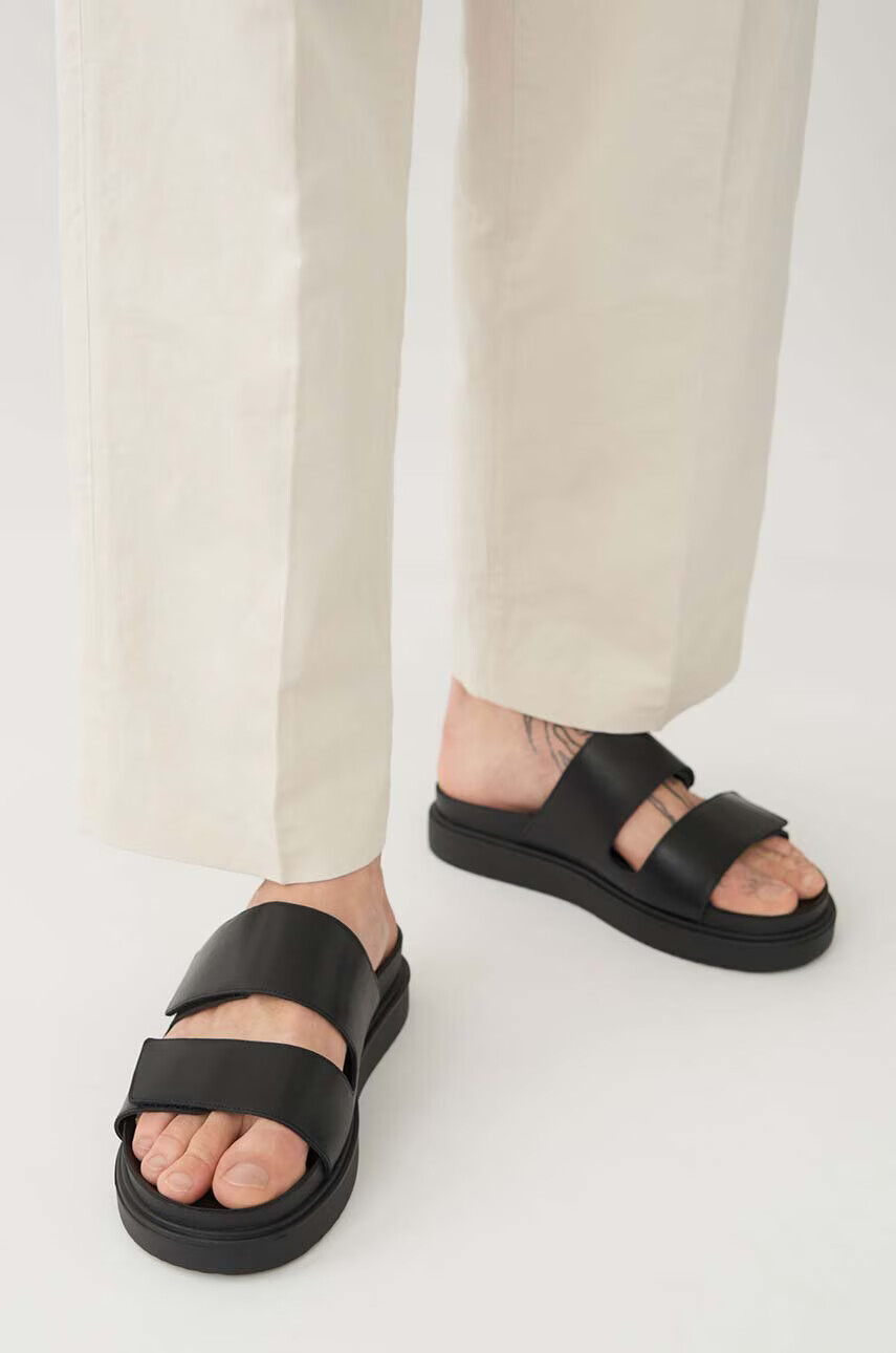 Vagabond Shoemakers Кожени чехли Seth в черно - Pepit.bg