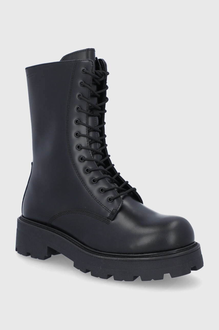 Vagabond Shoemakers Кожени кубинки Cosmo в черно с платформа - Pepit.bg