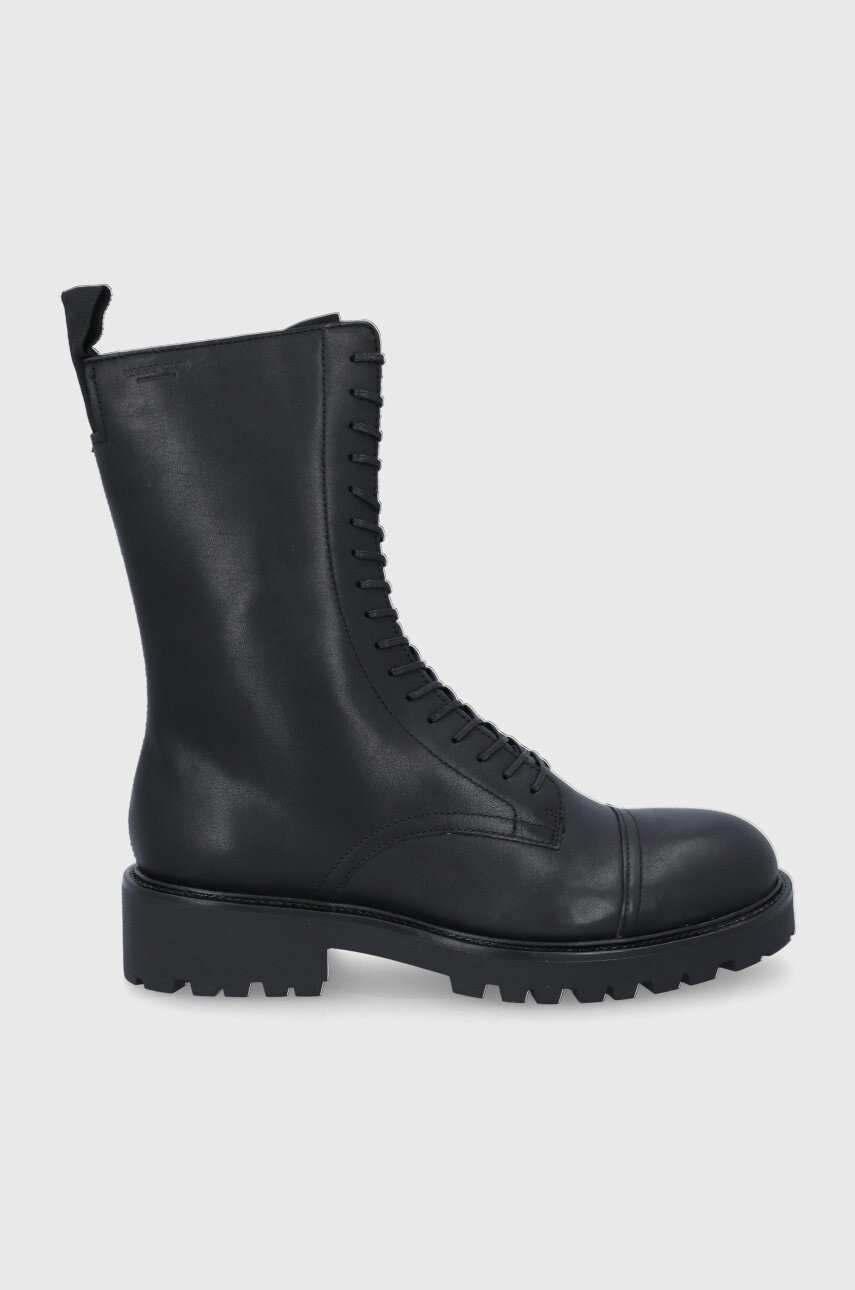 Vagabond Shoemakers Кожени кубинки дамски в черно с платформа - Pepit.bg