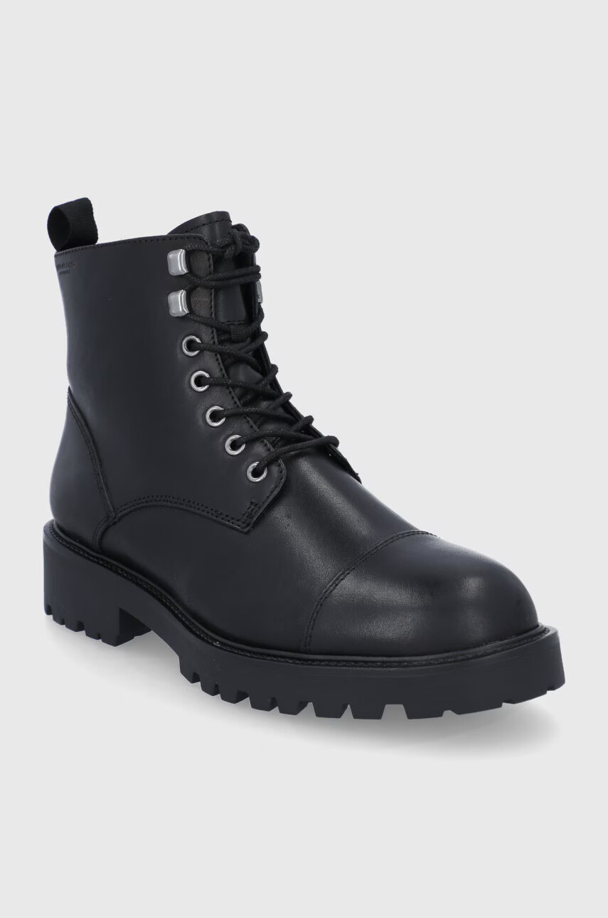 Vagabond Shoemakers Кожени кубинки дамски в черно с платформа с изолация - Pepit.bg