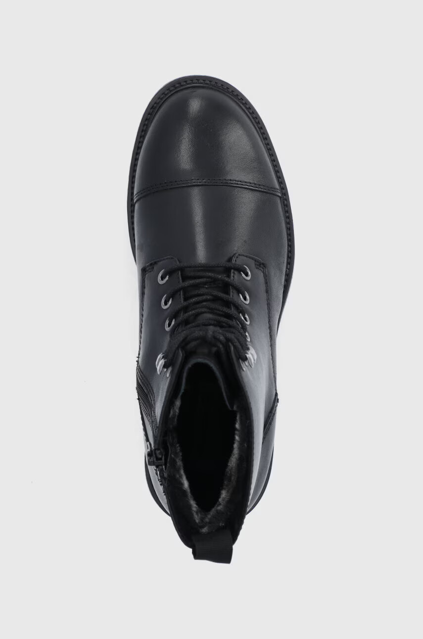 Vagabond Shoemakers Кожени кубинки дамски в черно с платформа с изолация - Pepit.bg