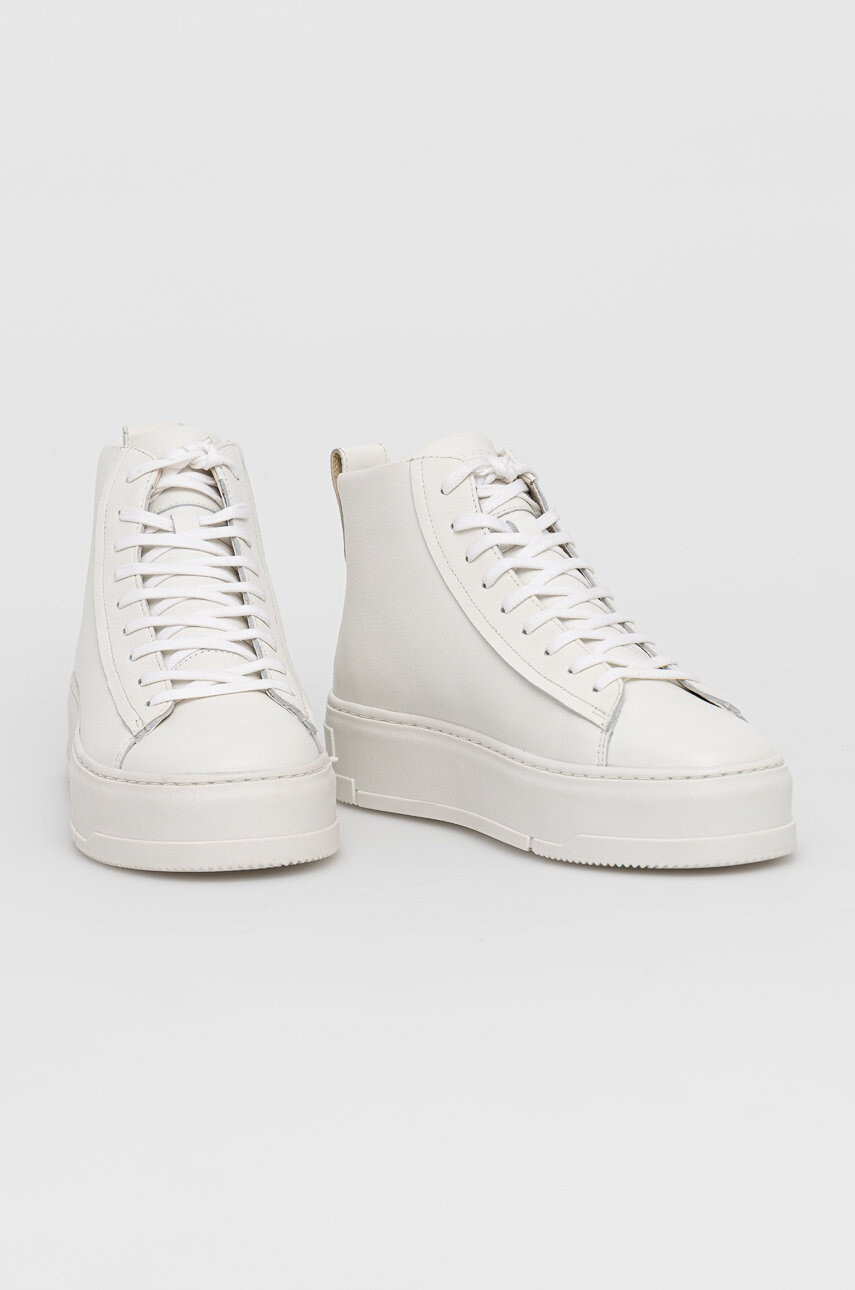Vagabond Shoemakers Кожени обувки Judy в бяло с платформа - Pepit.bg