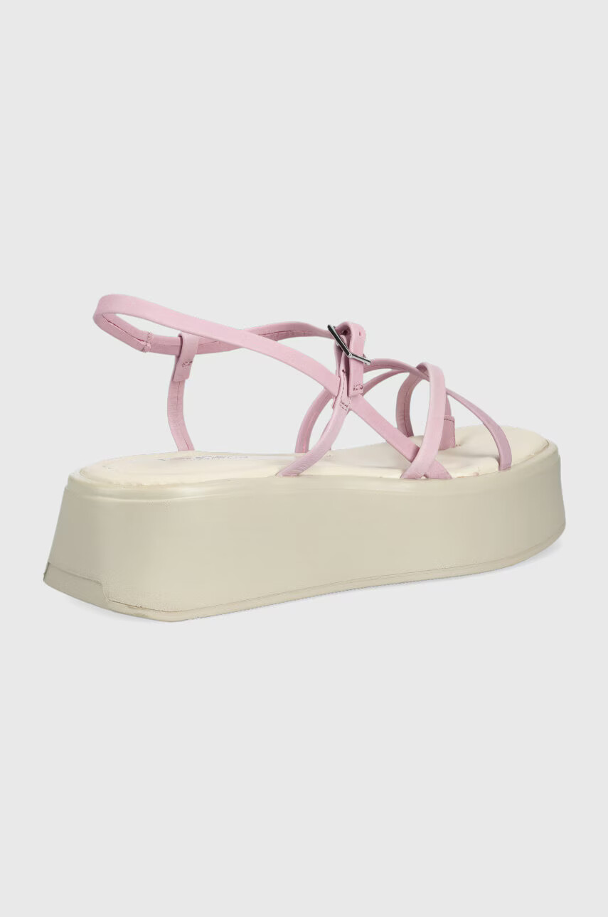 Vagabond Shoemakers Кожени сандали Courtney в черно с платформа - Pepit.bg