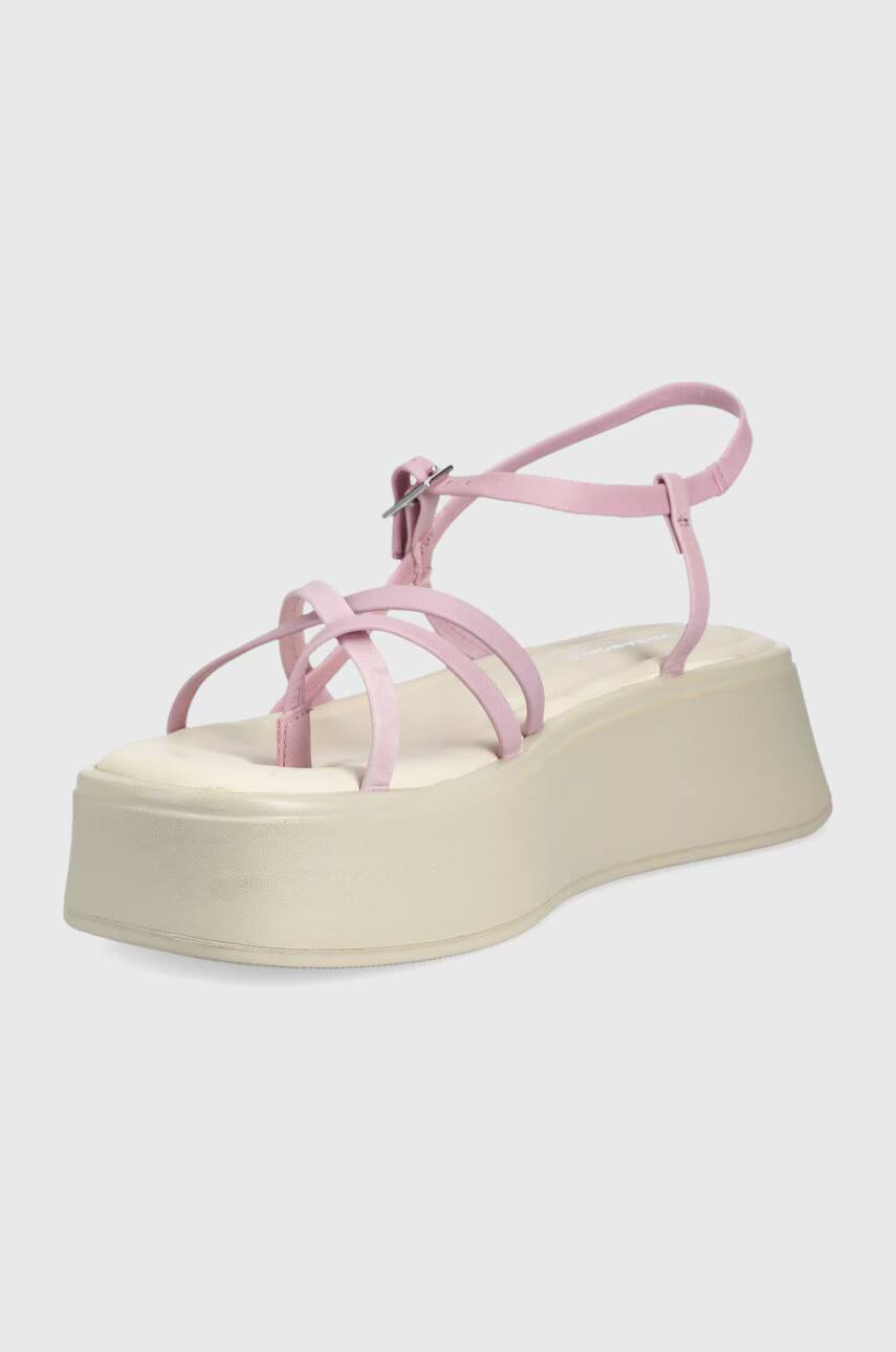 Vagabond Shoemakers Кожени сандали Courtney в черно с платформа - Pepit.bg