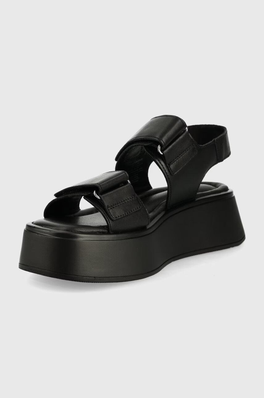 Vagabond Shoemakers Кожени сандали Courtney в черно с платформа - Pepit.bg
