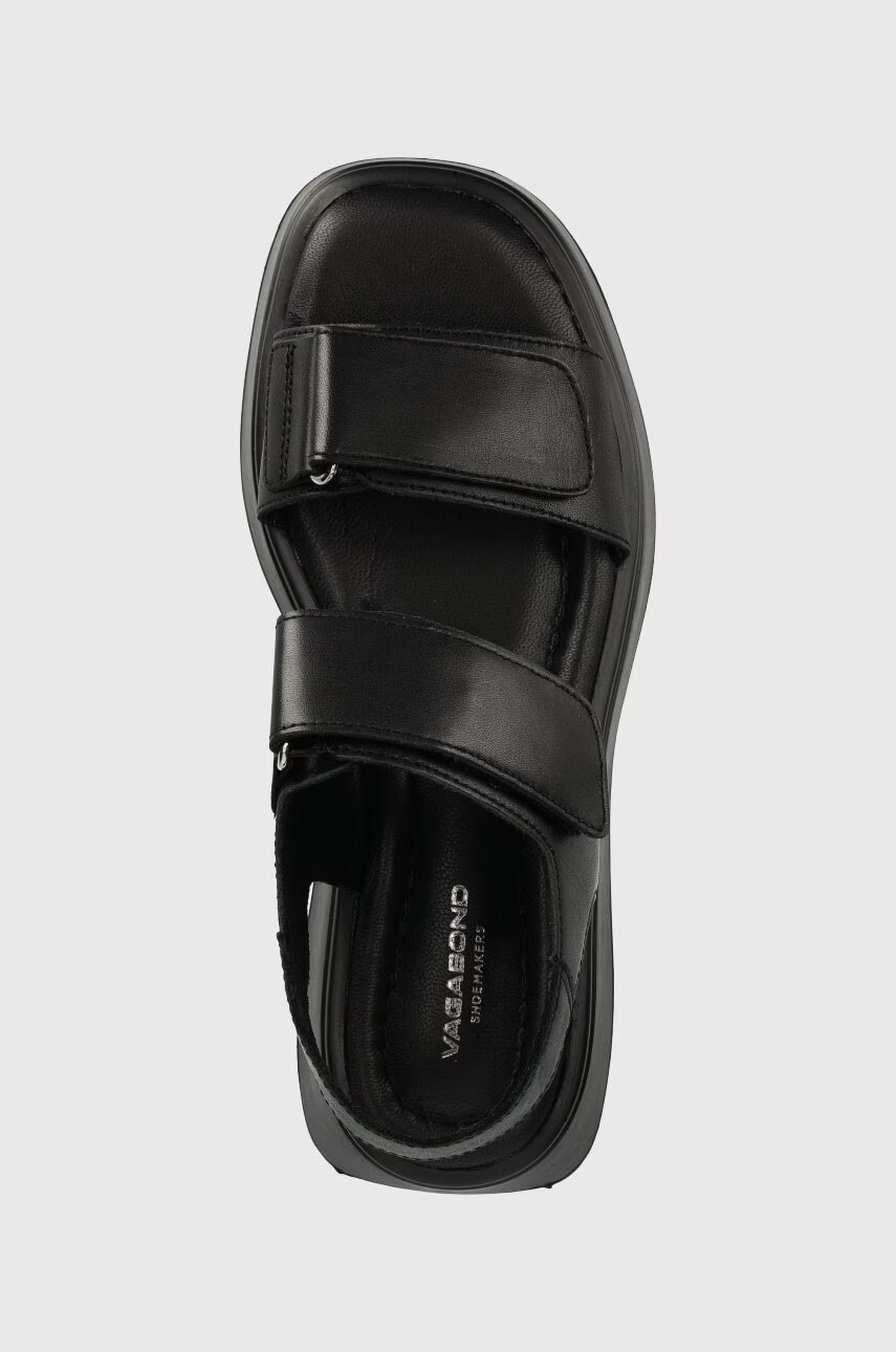 Vagabond Shoemakers Кожени сандали Courtney в черно с платформа - Pepit.bg