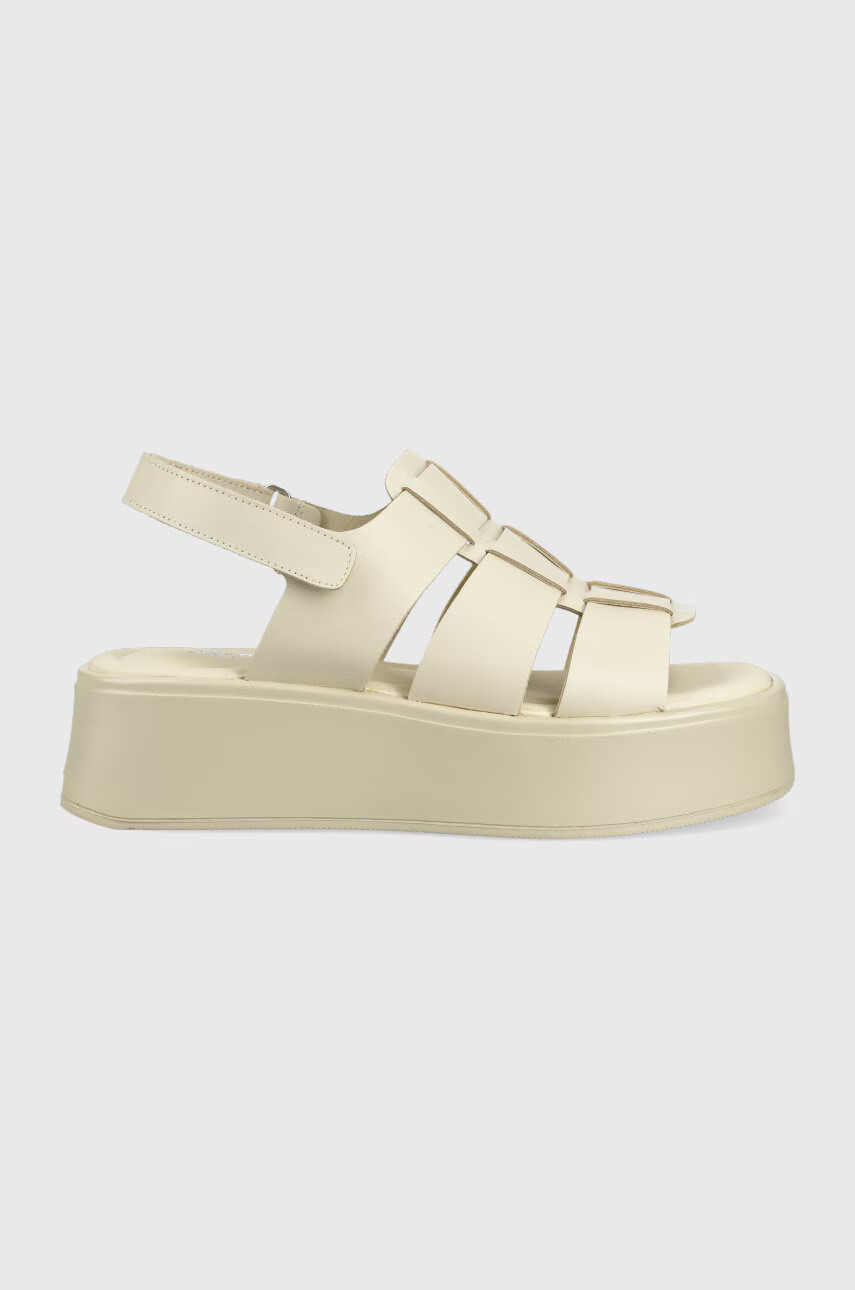 Vagabond Shoemakers Кожени сандали Courtney в бежово с платформа - Pepit.bg