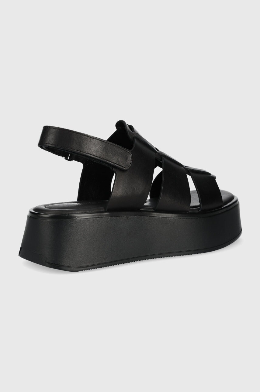 Vagabond Shoemakers Кожени сандали Courtney в черно с платформа - Pepit.bg