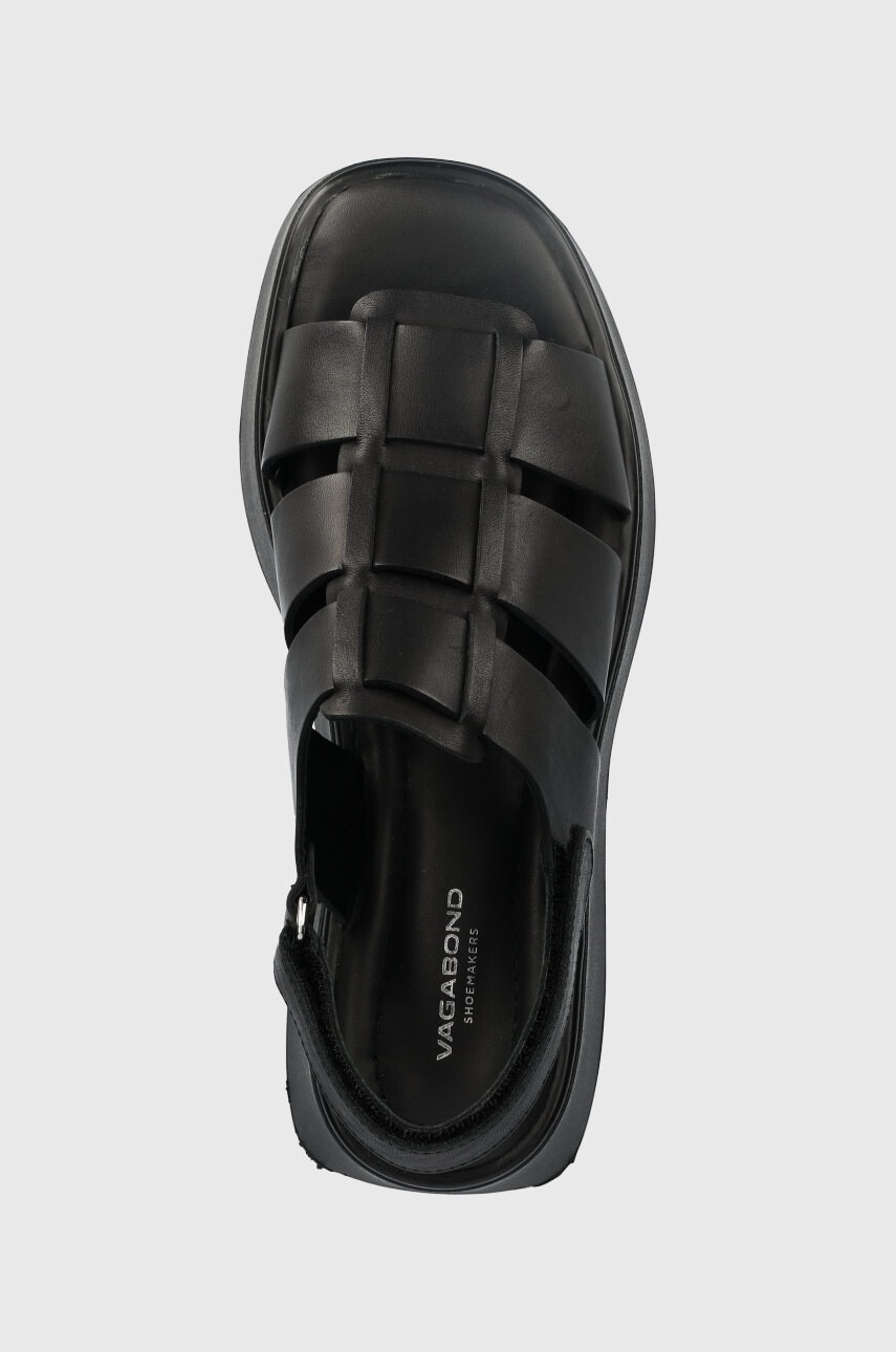 Vagabond Shoemakers Кожени сандали Courtney в черно с платформа - Pepit.bg
