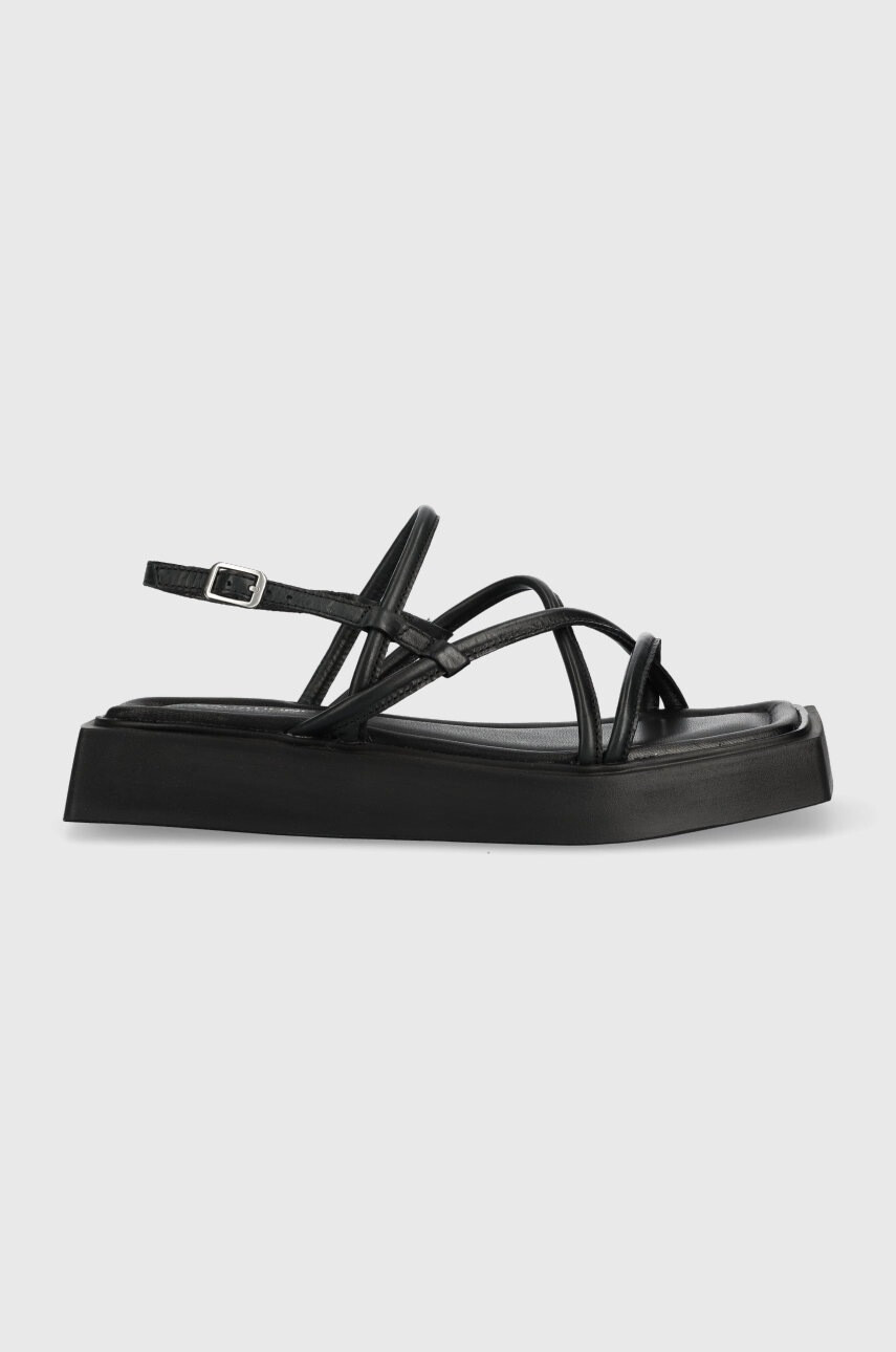 Vagabond Shoemakers Кожени сандали Evy в черно с платформа - Pepit.bg