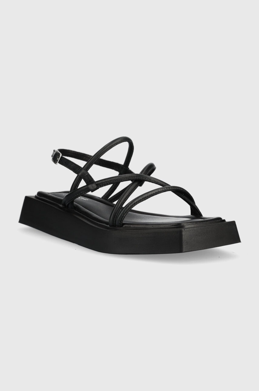 Vagabond Shoemakers Кожени сандали Evy в черно с платформа - Pepit.bg
