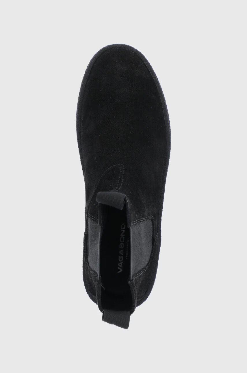 Vagabond Shoemakers Велурени боти челси мъжки в черно - Pepit.bg