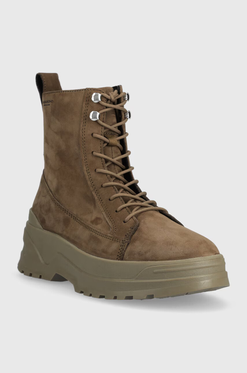 Vagabond Shoemakers Велурени кубинки Maxime в зелено с платформа с изолация - Pepit.bg