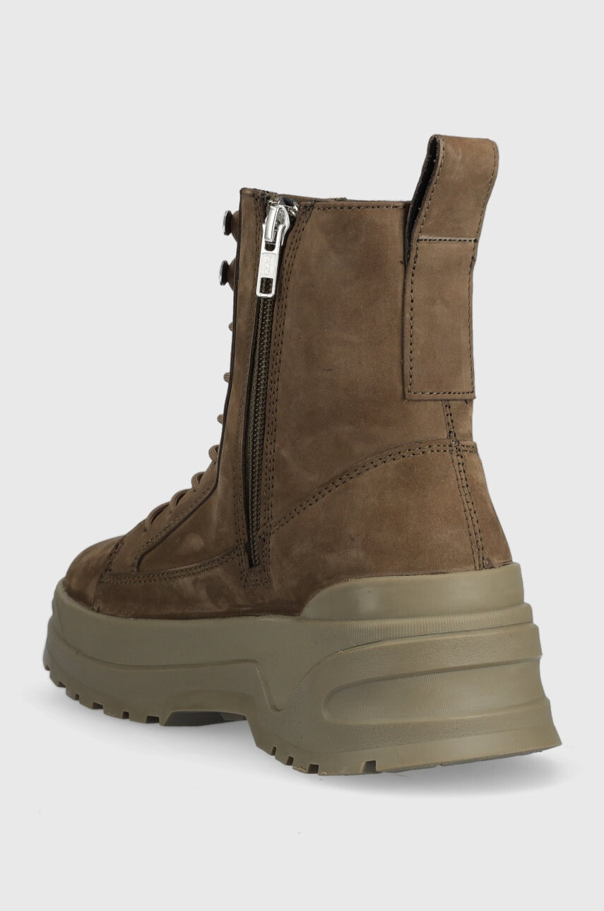 Vagabond Shoemakers Велурени кубинки Maxime в зелено с платформа с изолация - Pepit.bg