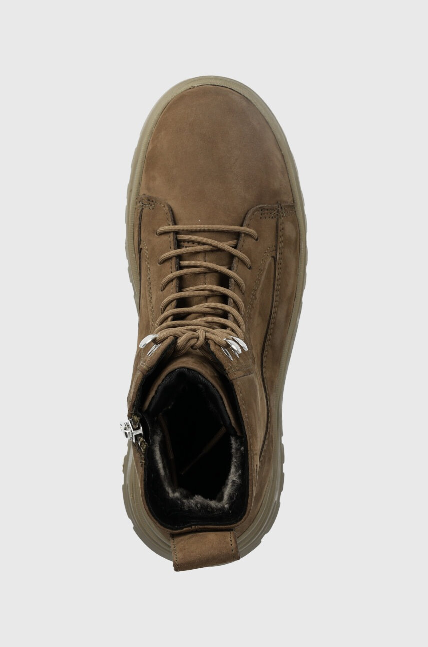 Vagabond Shoemakers Велурени кубинки Maxime в зелено с платформа с изолация - Pepit.bg