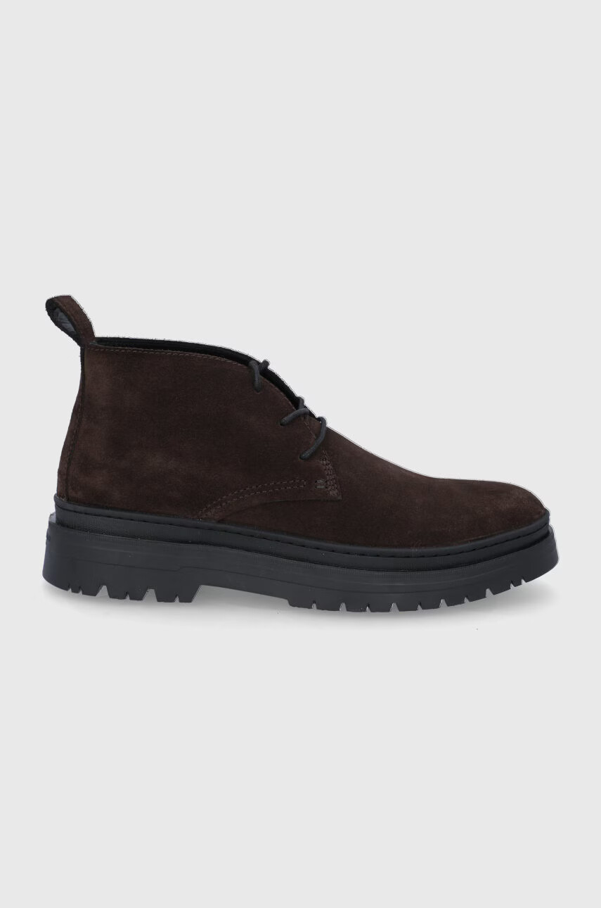 Vagabond Shoemakers Велурени обувки James мъжки в кафяво - Pepit.bg