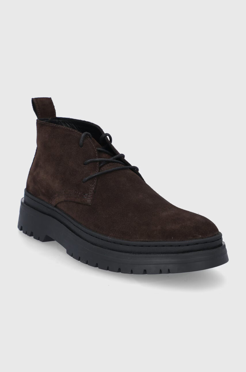 Vagabond Shoemakers Велурени обувки James мъжки в кафяво - Pepit.bg