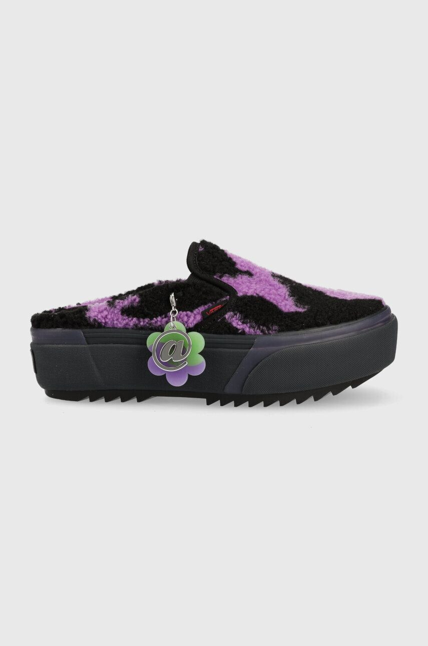 Vans Чехли Classic Slip-On Mule Stacked X IRENEISGOOD в лилаво с платформа VN0A4BVZBMB1 - Pepit.bg