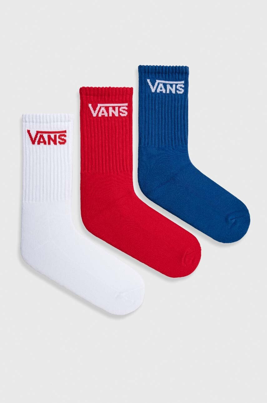 Vans Чорапи BY CLASSIC CREW BOYS TRUE RED/WHITE (3 чифта) - Pepit.bg