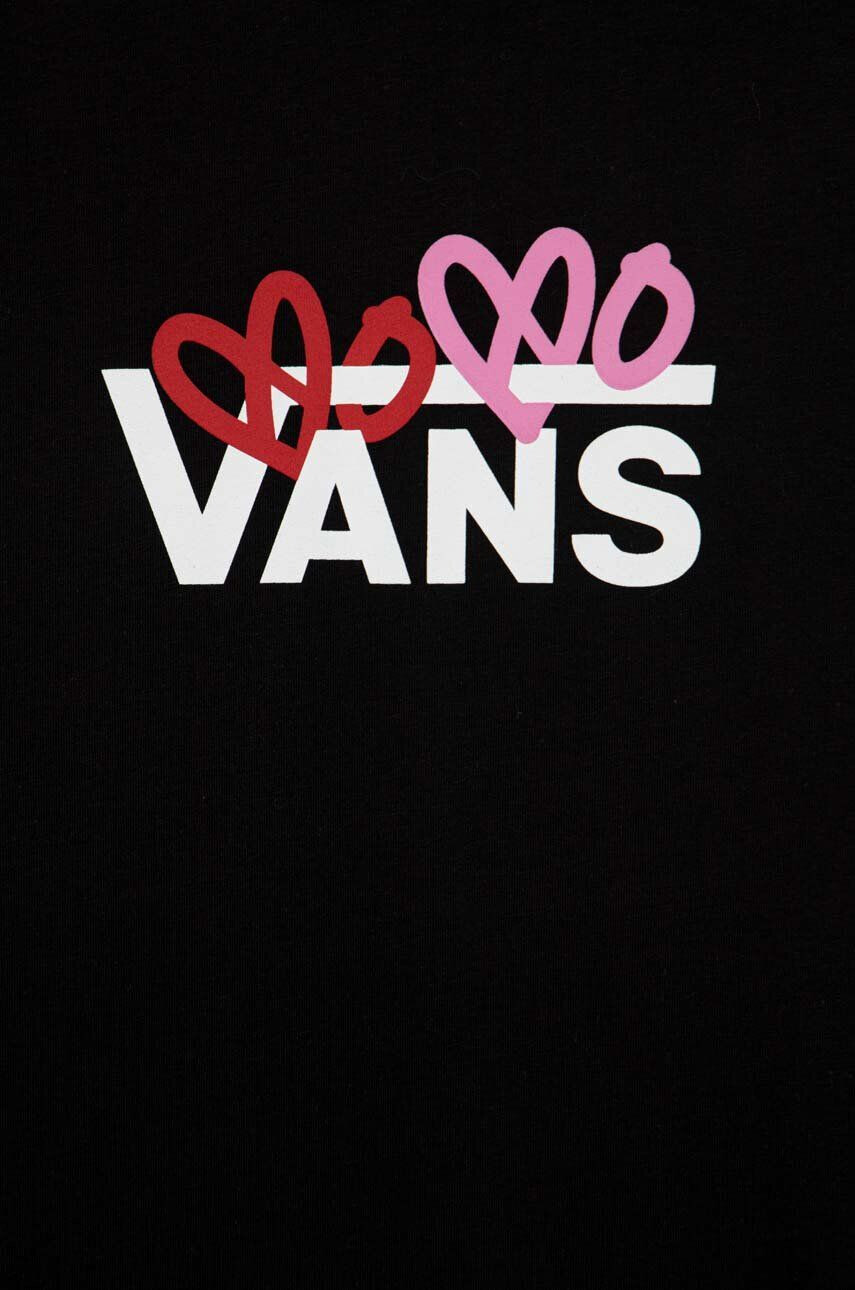 Vans Детска памучна рокля LOVE TEE DRESS Black в черно къс модел със стандартна кройка - Pepit.bg