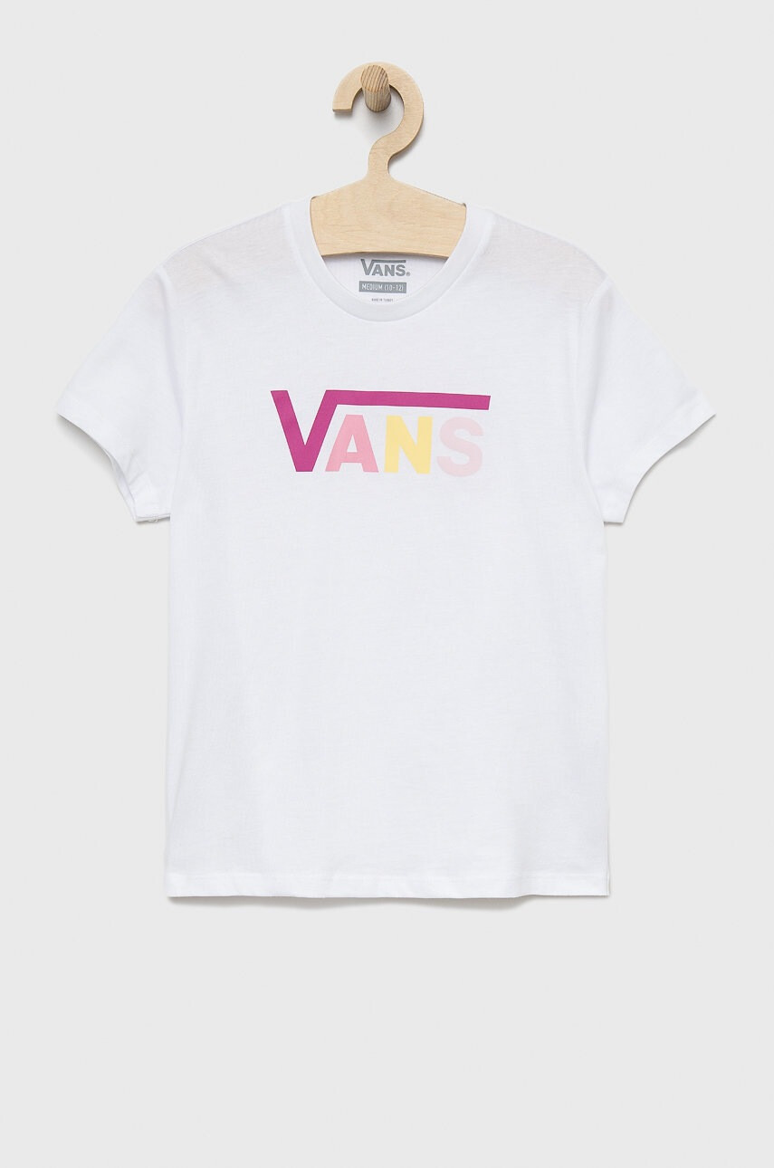 Vans Детска памучна тениска в бяло - Pepit.bg