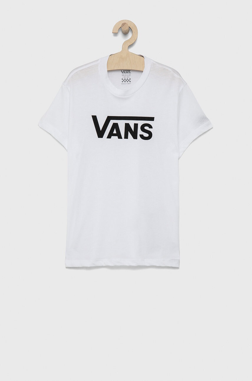 Vans Детска памучна тениска в бяло - Pepit.bg
