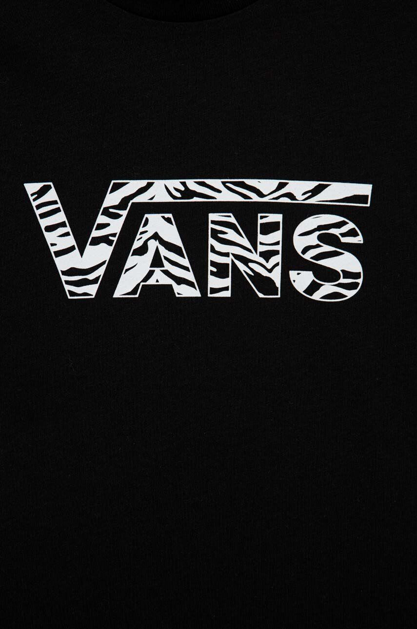 Vans Детска памучна тениска ANIMAL LOGO CREW Black в черно - Pepit.bg