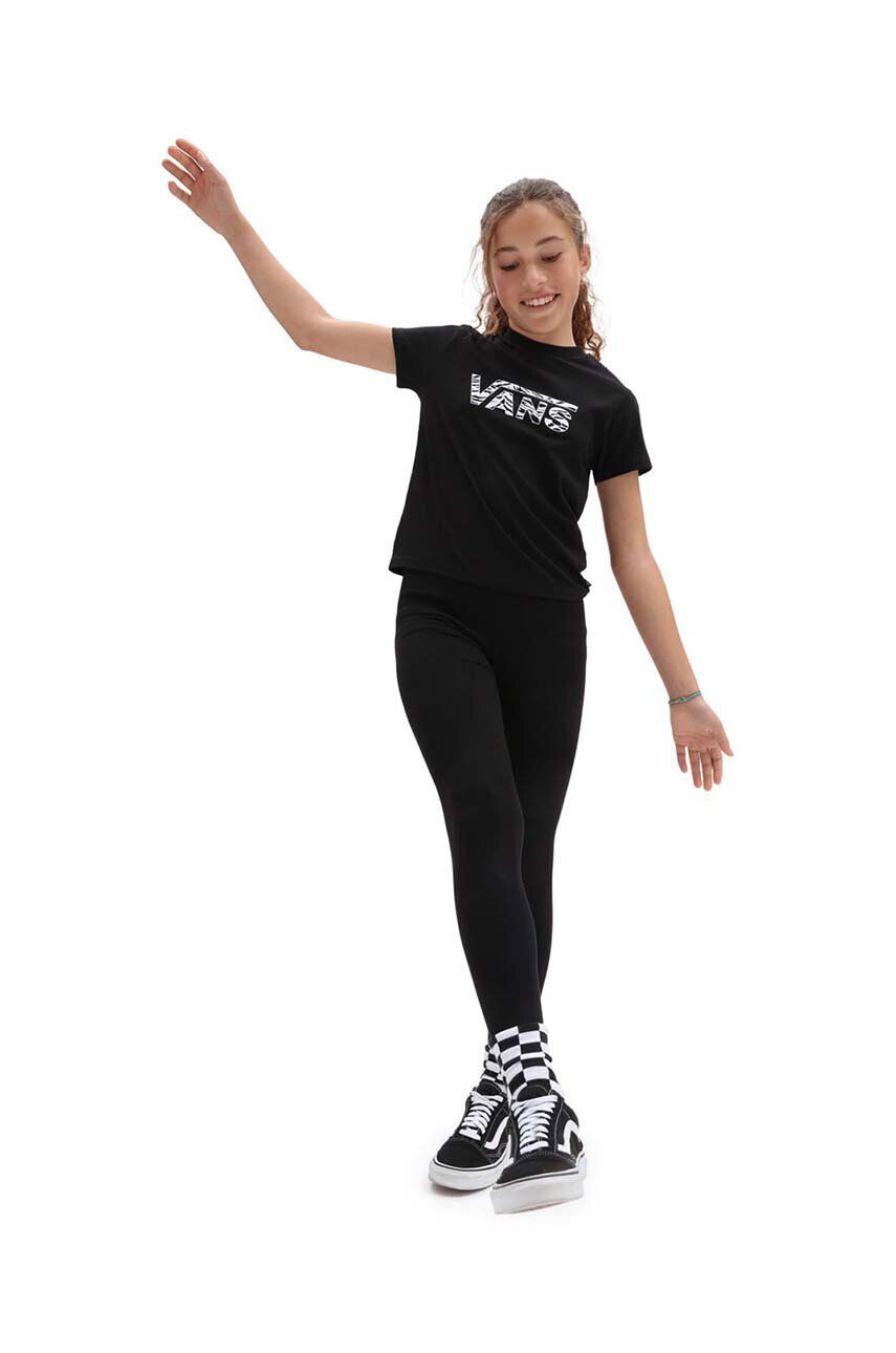 Vans Детска памучна тениска ANIMAL LOGO CREW Black в черно - Pepit.bg