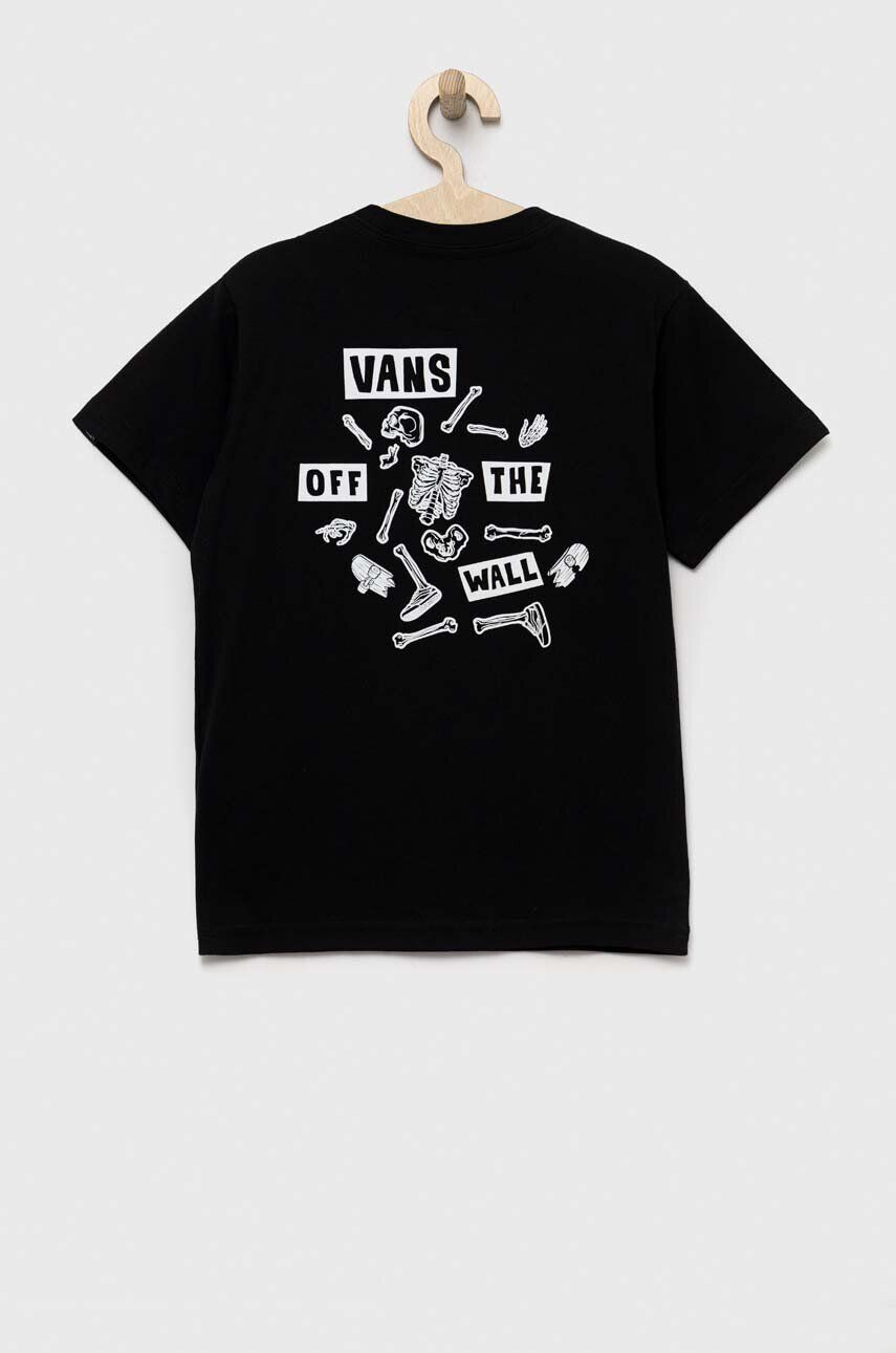 Vans Детска памучна тениска BONE YARD SS Black - Pepit.bg