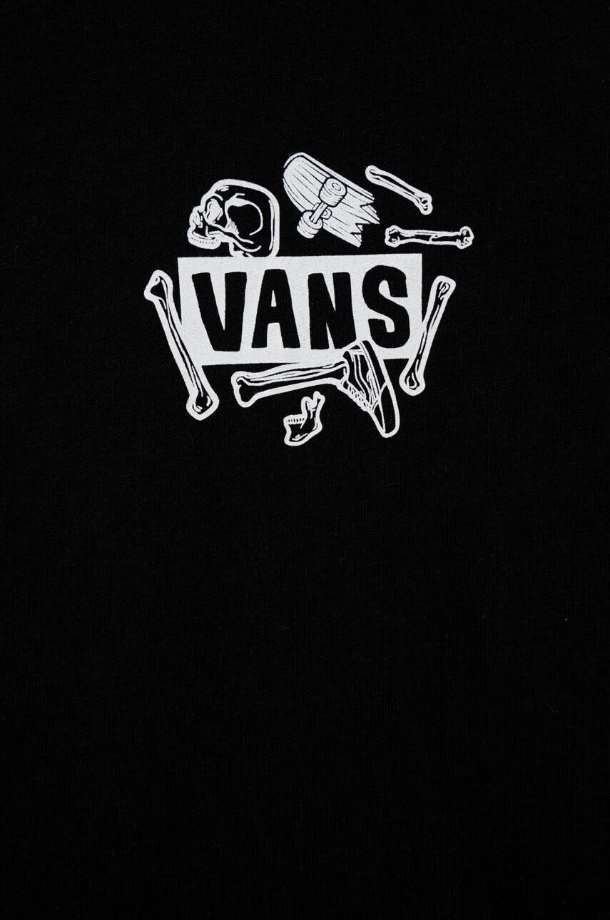 Vans Детска памучна тениска BONE YARD SS Black - Pepit.bg