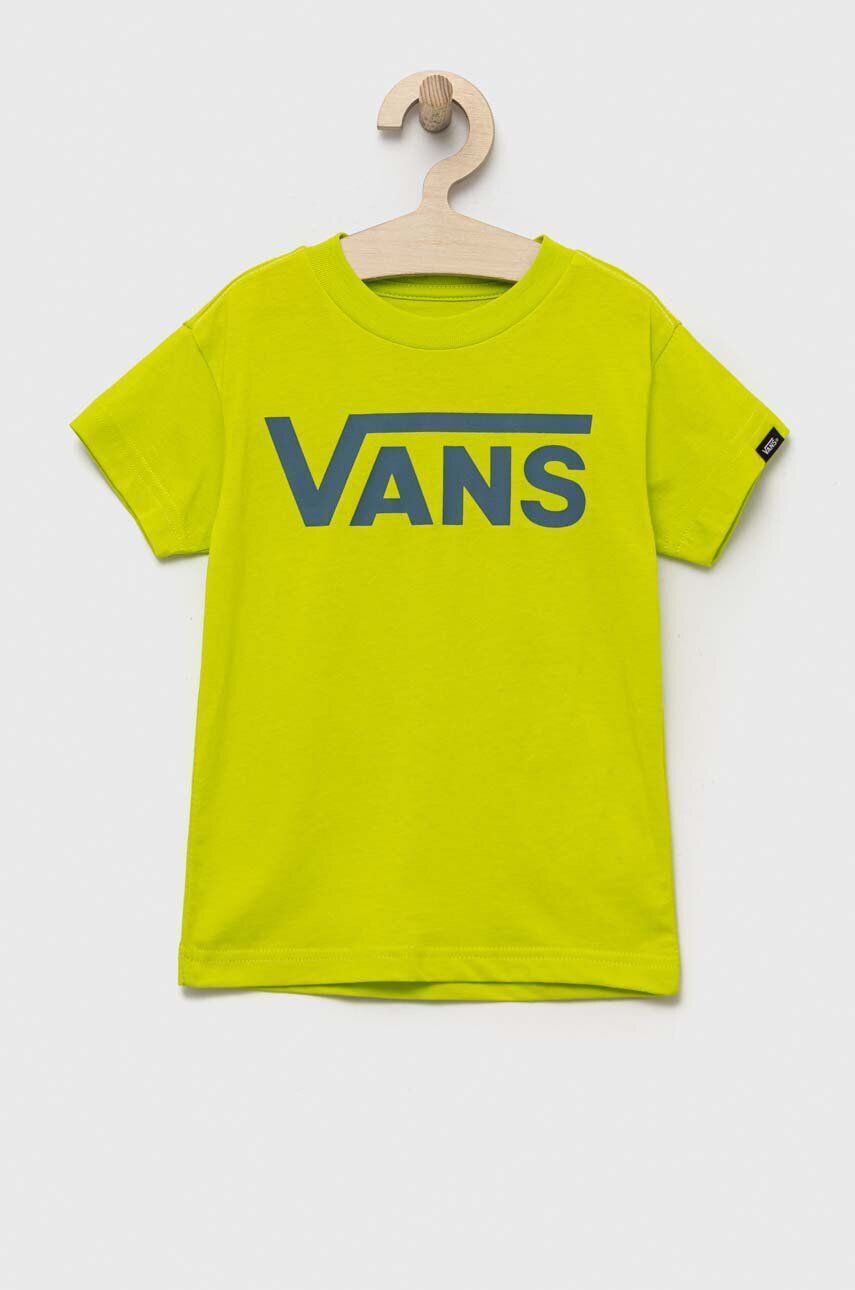 Vans Детска памучна тениска BY CLASSIC KIDS EVENING PRIMROS в зелено с принт - Pepit.bg