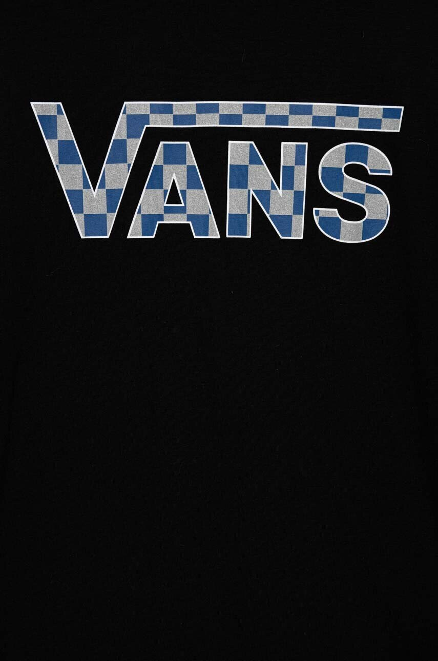 Vans Детска памучна тениска BY CLASSIC LOGO Black/True Blue в черно с принт - Pepit.bg