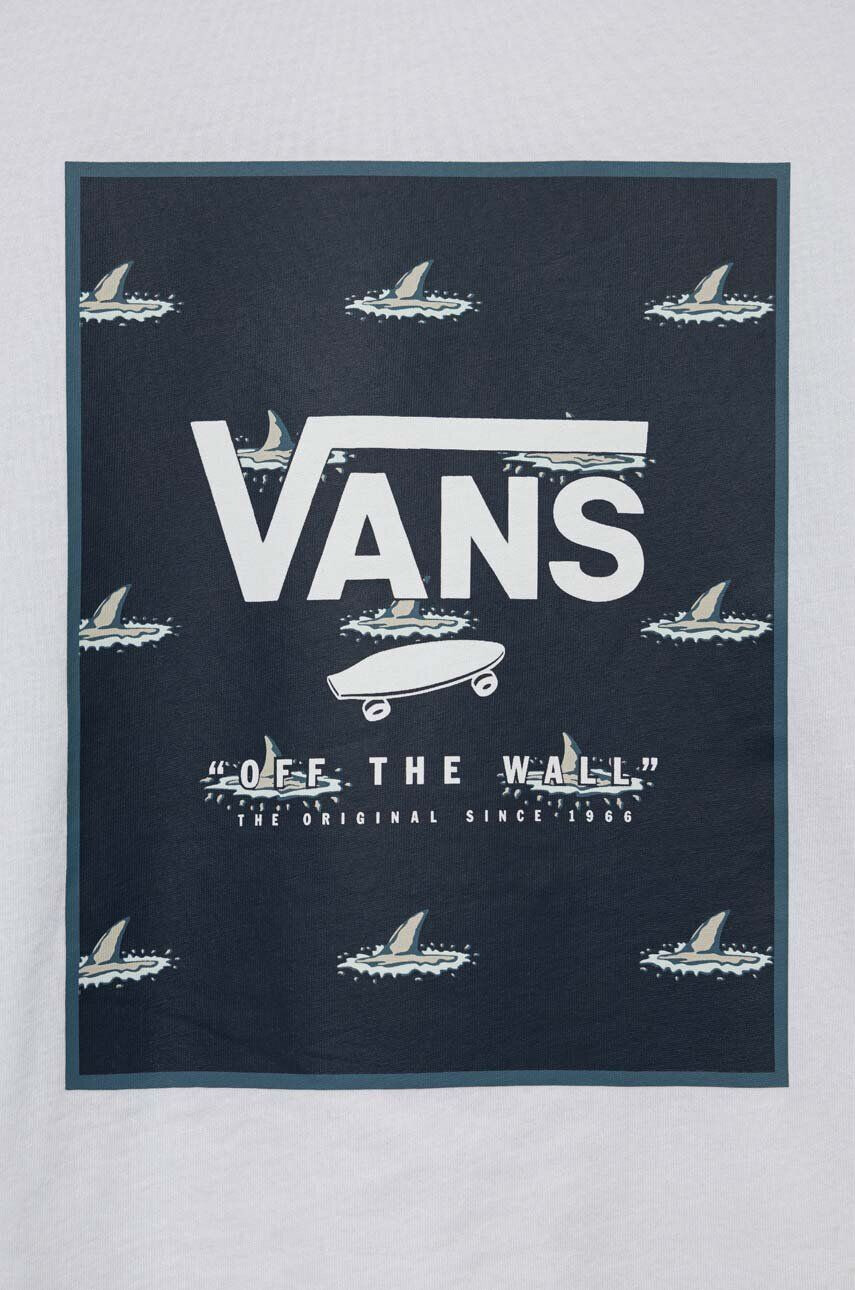 Vans Детска памучна тениска BY PRINT BOX BOYS WHITE/DRESS BLU в бяло с принт - Pepit.bg